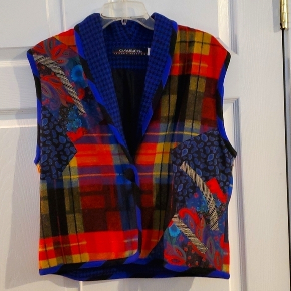 Canvasbacks Lutton & Horsefield Multicolor Wool Blend Vest Sz M - Picture 2 of 11